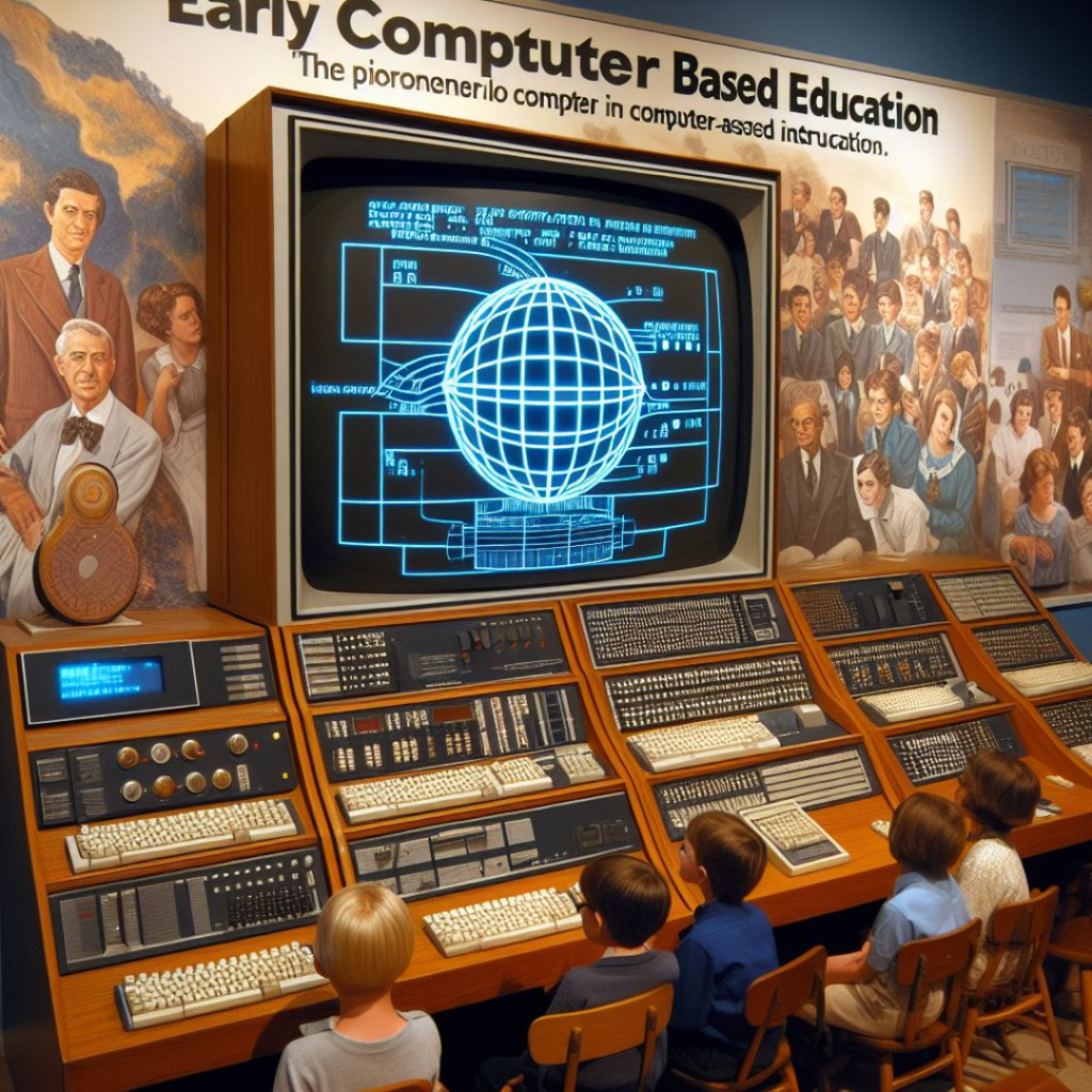 Students engaging with the Apple IIe computers in a 1980s classroom